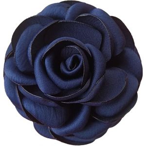 Kalvd-Broches Et Pins Femme Pince À Cheveux Fleur Clip De Roses Pin Up Broche Fleur Broches Bandeau Cheveux-Bleu Foncé - Neuf