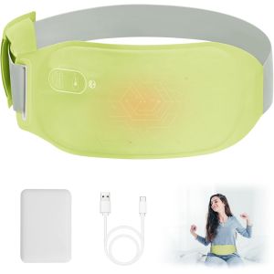 Perioden Ceinture chauffante portable avec 3 niveaux de chaleur, rechargeable par USB, lavable, coussin chauffant &eacute;lectrique pour soulager la douleur pendant le dos, l'abdomen, l'estomac - Neuf