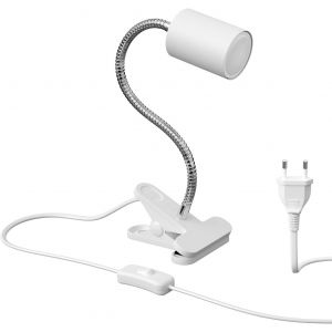 Lampe de serrage GU10 KLUK avec col de cygne, blanc incl. GU10, blanc chaud, 4,914W, 450lm - Neuf