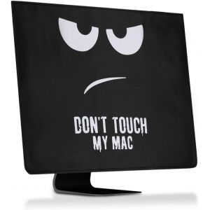 Housse écran Ordinateur Compatible avec Apple iMac 27""/iMac Pro 27""-Protection d'écran pour Ordinateur-Don't Touch My Mac Blanc-Noir - Neuf