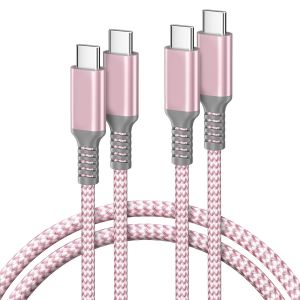 Cable Ipad 10 Eme Generation,C&acirc;ble Chargeur Usb C Vers Type C 100W 3M 2-Pack,Cordon Charger Rapide Nylon Pour 2024 Ipad Air 4 5 Mini 7 6,Ipad Pro,10.9 11 13 Pouces,Iphone 16 15,S25 S24 A42 - Neuf