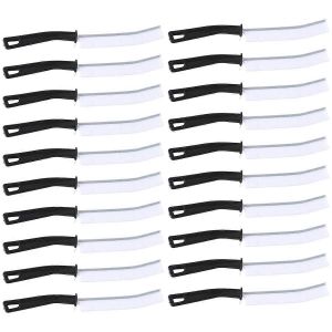 Blanc Multifonctionnel Espace Brosse Espace Brosse Outil De Nettoyage, Brosse De L'espace Salle De Bain, Brosse De Nettoyage De L'espace De Poils Durs 20 Pcs - Neuf