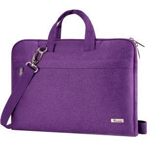 acdsgd-Sacoche pour Ordinateur Portable l&eacute;g&egrave;re 17 17.3 Pouces Sac Pochette Housse PC Imperm&eacute;able Sac &agrave; bandouli&egrave;re Sac &agrave; main avec Bandouli&egrave;re et Poign&eacute;e Cach&eacute;e Violet - Neuf