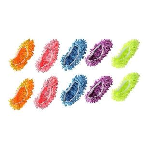 Lot De 10 Couvre-Chaussures En Chenille Souple - Outil De Nettoyage De Sol Sans Effort Pour Toutes Les Surfaces, Couleurs Vives, Durables Et Faciles &Agrave; Utiliser ! - Neuf
