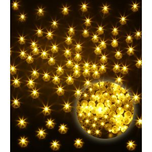 100 pièces LED Ballons Lumineux, Rond Lampes Lumineuses Clignotant Fête,Convient pour Anniversaire,Mariage,Halloween,Noël Décoration (blanc chaud) (100PCS Coloré) - Neuf
