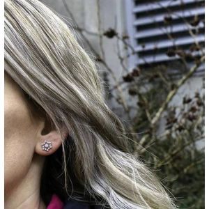 Boucles D'oreilles Flocon De Neige En Argent Agup2754 - Neuf