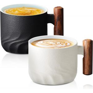 Set Of 2 Espresso Cups 70 Ml,Coffee Mug,Mini Ceramic Tea Cups With Handle,For Mocha,Tea,Espresso,Ice Tea,Whisky - Neuf