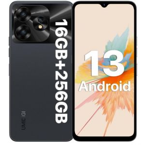 UMIDIGI A15 Téléphone Portable,16(8+8)Go+256Go Noir - Neuf