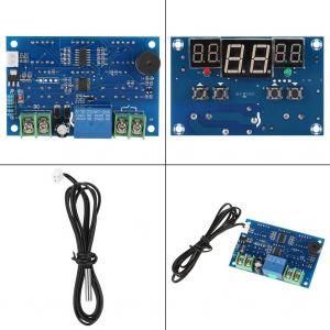 Thermostat a affichage numerique a LED, controleur de temperature, carte de commutation avec sonde (24 V 10 A) - Neuf