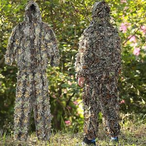 Tactique Extérieur 3d Feuille D'érable Bionic Camouflage Ghillie Costume Jungle Vêtements Ensemble Pantalon Veste À Capuche Pour Enfants Hommes Femmes Chasse - Neuf