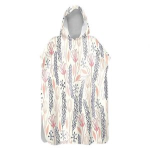 Poncho De Bain A Capuche, Serviette De Plage 3d, Peignoir, Sechage Rapide, Ultraleger, Serviette De Change Pour La Natation Et Le Surf, 75 X 145 Cm, Motif Beige - Neuf