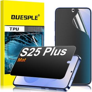 [2 Pi&egrave;ces] Mat Protection &Eacute;cran Anti Espion Pour Samsung Galaxy S25 Plus, Anti-Empreintes, Anti-&Eacute;blouissement Matte Tpu Film Protection &Eacute;cran, Compatible Avec Lecteur D`Empreinte - Neuf