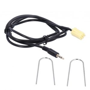 59.1in 6Pin AUX-IN c&acirc;ble adaptateur d'entr&eacute;e audio jack 3.5mm remplacement pour Fiat Grande Punto - Neuf