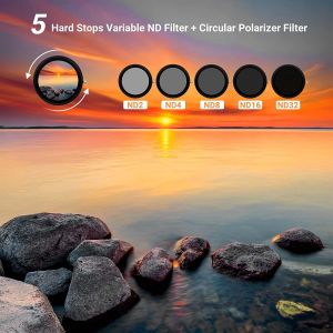 Filtre Cpl Nd Variable 52Mm 2 En 1 Nd2-Nd32 5 Filtre Vnd &Agrave; Arr&ecirc;t Dur Avec Filtre Polarisant Circulaire Pour Canon Nikon Sony Sigma Fujifilm Objectif D'Appareil Photo Photographie De Paysage[Z2210] - Neuf