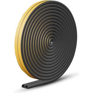 6m Joint d'étanchéité autocollant pour portes,joints de fenêtre en mousse,joint en caoutchouc,joint en caoutchouc,anti-collision,anti-sonorisation,étanche,étanche à la poussière Noir - Neuf