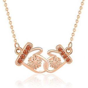 Kal-Femmes Collier 925 Argent Sterling Arbre De No&euml;l Pendentif Or Rose Collier Pour Maman Femme Petite Amie Anniversaire F&ecirc;te Des M&egrave;res No&euml;l Cadeau De Bijoux Pour La Saint Valentin - Neuf