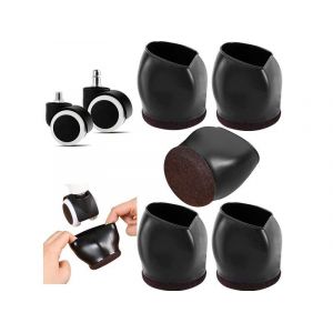 Lot De 10 Housses De Protection Pour Roulettes De Chaise Avec Coussinet En Feutre, Universelles Pour Roulettes De Bureau Et De Meubles - Neuf