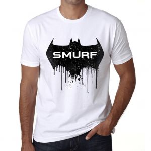 Homme Tee-Shirt Schtroumpf Chauve-Souris - Bat Smurf - T-Shirt Graphique &Eacute;co-Responsable Vintage Cadeau Nouveaut&eacute; - Neuf