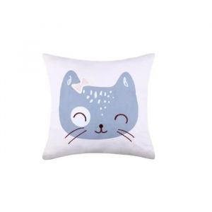 Coussin - Zoeline - Le Chat - 40 X 40 Cm - 100% Coton - Oeko-Tex&reg; - Neuf