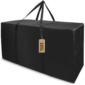 KALANKA-165L Grand Sac de Rangement Vetement,90x55x33 Grand XXL Sac de Voyage Zipp&eacute;e Surdimensionn&eacute; en Oxford Transport Storage Bag pour Couette,Closet Organizer (Noir) - Neuf