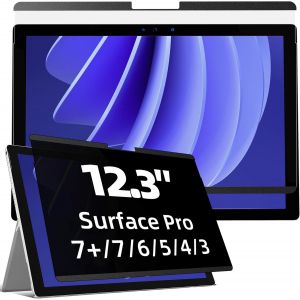 Magn&eacute;tique Filtre De Confidentialit&eacute; Compatible Avec Microsoft Surface Pro 7+/7/6/5/4/3, Amovible Protection Ecran Surface Pro 4/5/6/7, Film Anti Regard /Filtre Lumi&egrave;re Bleue Surface Pro 12.3 Pouces - Neuf