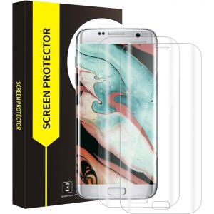 Kal-Lot De 2 Films De Protection D'écran En Verre Blindé Pour Samsung Galaxy S7 Edge - Dureté 9h - Résistant Aux Rayures - Résistant À L'huile - Sans Bulles - Transparent Hd - 0,33 Mm - Neuf