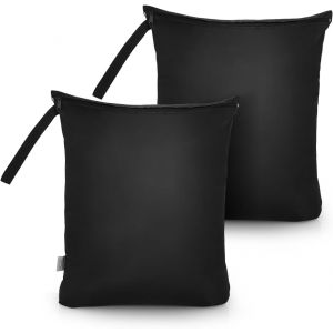 KALANKA-2 Pièces Sacs à Linge Mouillés 40 x 50 cm Impermeable Vêtements Mouillés Sac Organisateur Pliable Sac de Rangement Fermeture Éclair Wet Dry Bag pour Maillots de Bain Natation Plage Gym Voyage - Neuf