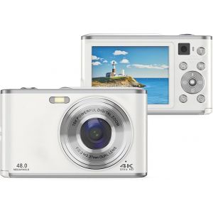 LETNERNY-Appareil Photo Numérique, Appareil Photo Pour Enfants Hd 1080P, Cordon, 48 Mp, Écran D'Affichage Ips 2,4 Pouces, Zoom 16X Anti-Secousse, Appareil Photo Numérique De Poche Pour - Neuf