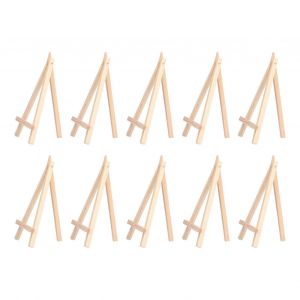 10 Pcs Toile Stand 6.1 Pouces Hauteur Pin Multifonctionnel Durable Pliable Mini Chevalet Stand Pour Peinture Photos Carte Postale - Neuf