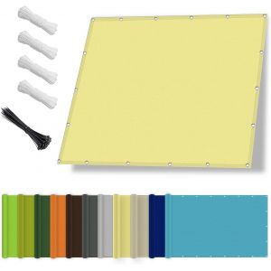 Ulteronixshop-Voile D'ombrage Imperm&eacute;able - 1,5 X 2,5 M - Protection Solaire Et Contre Les Intemp&eacute;ries - Filet D'ombrage - Avec ?illets Et Cordon - Pour Jardin Et Terrasse - Couleur Sable - Neuf