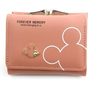 CAUC-Petit portefeuille avec fentes pour cartes, portefeuille fin avec compartiment &agrave; monnaie, pour ranger la monnaie, carte d'identit&eacute;, carte de cr&eacute;dit, photo (rose), Rose, 10,5 x 9 x 3 cm/4.13 x - Neuf