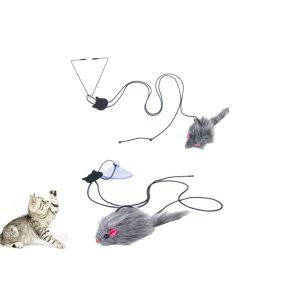 Jouet Suspendu Pour Chat Avec Corde Ajustable Et Souris En Peluche - Jeu Interactif Pour Chats - Neuf