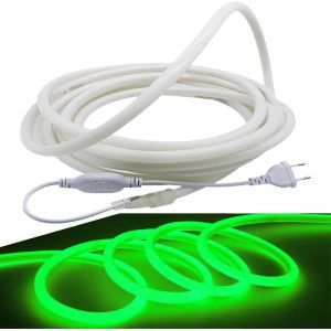 1M Ruban De N&eacute;on Ronde, Luminescent &Agrave; 360&deg; - Vert, Bande Led 2835 Smd 120 Leds/M, &Eacute;clairage Lumineux Sans Points De Lumi&egrave;re, 220V 230V Strip, Ip65 &Eacute;tanche, Diy D&eacute;coration[RUB9223324] - Neuf