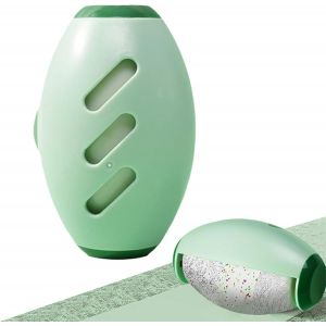 MEVRONISSHOP-Autocollant portable lavable - Pour poils d'animaux - Rouleau anti-peluches en gel lavable - Pour poils d'animaux de compagnie - R&eacute;utilisable - Pour v&ecirc;tements, voyages, maison - Vert - Neuf