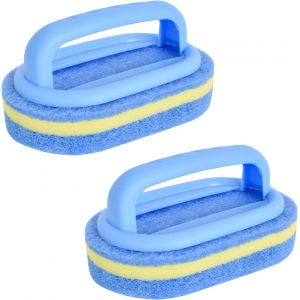 KALANKA-2 &Eacute;ponge &agrave; Vaisselle avec Manche 16.9 x 5.7 x 7.5 cm,Brosse de Nettoyage en &eacute;ponge avec poign&eacute;e,&Eacute;ponge de Baguette,Brosse &Eacute;ponge De D&eacute;contamination,&Eacute;ponge &agrave; Vaisselle avec Manche de Nettoyage - Neuf