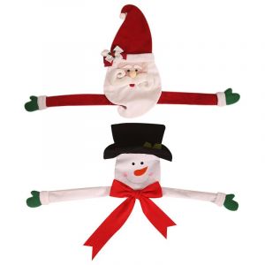 2pcs De L'arbre De No&euml;l Avec Santa Claus Tissu De D&eacute;coration De L'arbre De No&euml;l Arbre De No&euml;l Chapeau De No&euml;l De L'arbre De La D&eacute;coration Pour La F&ecirc;te De No&euml;l, D&eacute;coration De La Maison - Neuf