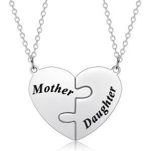 Kalanka-Cadeau Pour M&egrave;re Et P&egrave;re De La Part De Sa Fille &iquest; Ensemble De Colliers Assortis En Forme De Coeur Pour 2 | Cadeau De F&ecirc;te Des M&egrave;res Pour Maman Et Papa | Cadeau D'anniversaire Pour Fils - Neuf