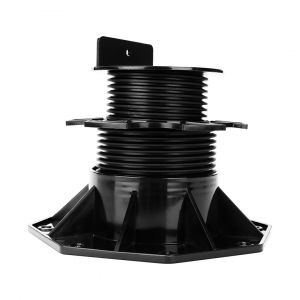 20x PLOT R&Eacute;GLABLE DE 60 &Agrave; 140 MM POUR TERRASSE BOIS ET COMPOSITE - Noir - Neuf