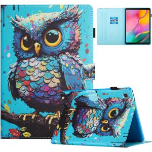 Coque Pour Samsung Galaxy Tab S6 10.5"" 2019 (Sm-T860/T865) Tablette Etui Housse Pu Cuir Flip Support Portefeuille Protection Magnétique Cover Samsung Tab S6 Tablette Coque,Hibou - Neuf