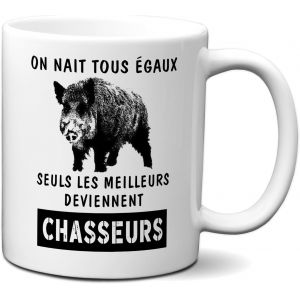 Eryi-Tasse-Mug Chasse Sanglier Humour - Seuls Les Meilleurs Deviennent Chasseurs - Idée Cadeau Personnalisé Original Papa Anniversaire Parrain - Neuf