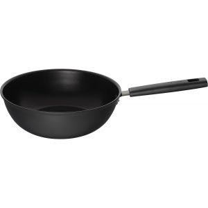 Letnerny-Wok, Ø 28 Cm, Capacité 4,5 Litres, Convient À Toutes Les Plaques De Cuisson, Aluminium/Plastique, Résistant Aux Rayures, Revêtement Antiadhésif, Hard Face, Noir, 1052233 - Neuf
