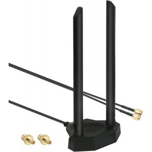 Antenne r&eacute;seau 4G LTE 8dBi SMA/TS9 avec c&acirc;ble RG174 Base magn&eacute;tique pour routeur Industriel Mobile sans Fil Netgear Huawei ZTE TP-Link Modem passerelle cellulaire - Neuf