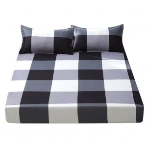 Hjlian Drap-Housse Confortable, Antiderapant, Housse De Protection Pour Matelas, Taie D'oreiller, Pour La Maison, L'hotel (Drap-Housse Style Espace 150 X 200 Cm) - Neuf