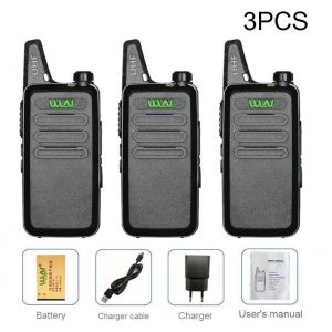 Walkie-talkie Portable WLN KD-C1 5W,1/2/3/4/5/6 pièces,Station Radio amateur CB pour enfants,émetteur-récepteur Radio UHF Rechargeable par USB - Type 3pcs black-EURO - Neuf