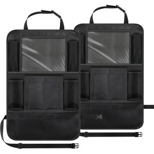 Subzonal-Organisateur Voiture Enfant, 2pcs Organisateur Voiture Avec Transparent Pochette Pour Ipad 12'' Imperméable Rangement Siege Voiture Avec 10 Poches Pour Jouets Des Collations Des Gobelets - Neuf