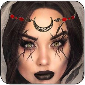 Kal-Chaine De Tête Boho Moon Or Pièce De Tête Vintage Perles Rouges Festival Accessoires De Cheveux Fleur Mariage Chaine De Cheveux Bijoux Pour Femmes Et Filles - Neuf