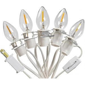 5 ampoules de base C7 String Cordon d'accessoires de lumière de village de Noël avec 5 ampoules LED - Neuf