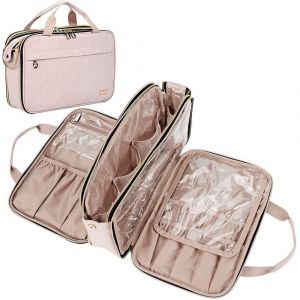 Trousse de toilette de voyage portable pour maquillage - Rose - Neuf