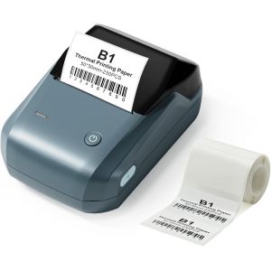 Imprimante d'étiquettes B1 50 mm avec rubans, étiqueteuse thermique Bluetooth pour petites entreprises, adaptée aux codes-barres et aux textes de prix, compatible avec iOS/Android - Neuf