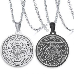 Pendentif Ange 7 Pendentif Ange Salomon Pendentif Sceau Quadrangulaire Homme Ange Sigil Collier Homme - Neuf